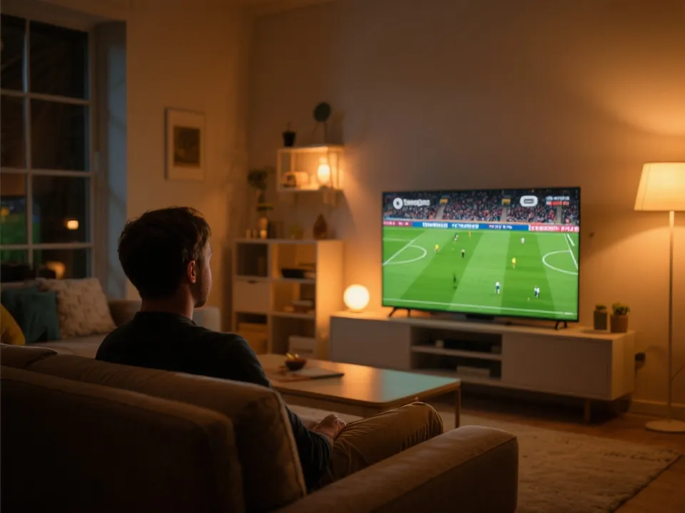 多设备观看世界杯的场景示意